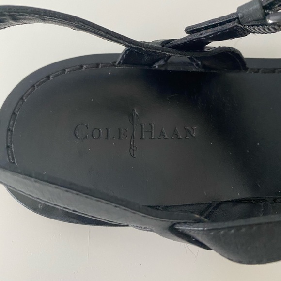 Cole Haan Black Leather Sandles - Picture 4 of 5